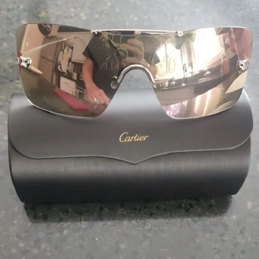 NIB Cartier Mirrored Sunglasses